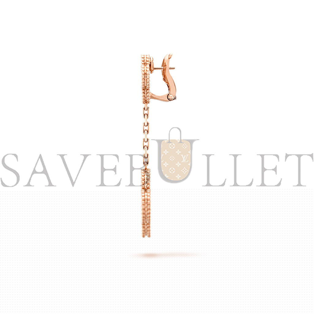 van cleef  arpels magic alhambra earrings, 2 motifs - rose gold, Di*m*nd, mother-of-pearl  vcarp2r200